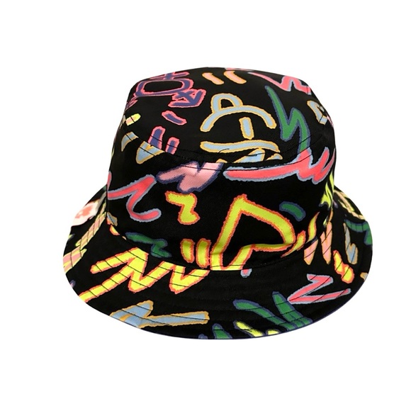 adidas Originals Love Unites Pride Reversible Bucket Hat Black Purple OS - Picture 3 of 7